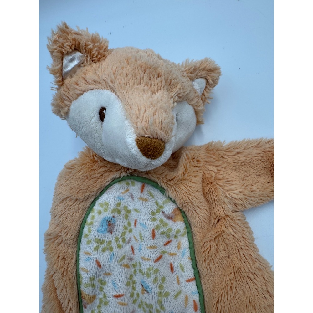 Douglas Baby Fox Snuggler Lovey Plush‎ Forest Mushroom Print Orange Cream